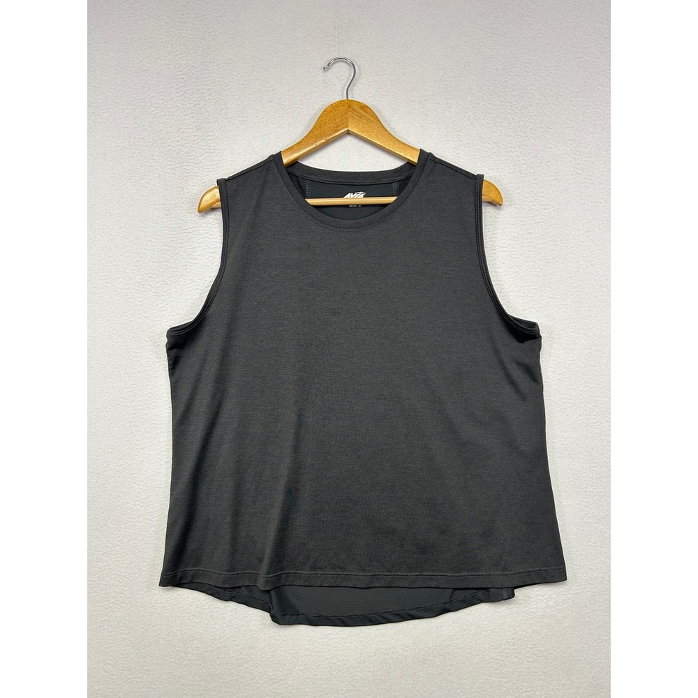 Activewear Gorpcore Avia Womens XL Black Mesh Back Performance Tank Top